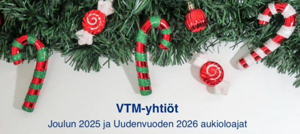 aukioloajat VTM jouluna